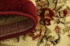 Unique Loom Versailles Collection Traditional Classic Floral Motif Area Rug (4' 0 x 4' 0 Square, Burgundy/ Ivory)