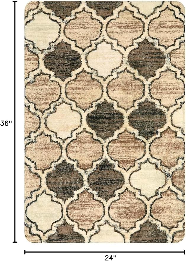 Lahome Moroccan Entry Rug - 2x3 Small Area Rug Washable Rug Non-Slip- Rugs for Entryway Soft Throw Bathroom Door Mat Indoor Entrance Capet for Bedroom Laundry Room