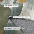 Mid Century Modern Rugs for Entryway, 2x3 ft, Abstract Geometry Area Rugs for Bedroom Kitchen Entrance, Soft Non Slip Washable Boho Geo Geometric Indoor Door Mat Home Decorations Dt-Ghf-19