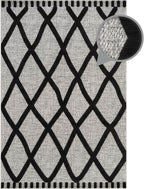 CAMILSON Modern Rug 10x14 Luxury Diamond Pattern Large Micro Loop Area Rugs Soft High-Low Pile Stain Resistant Easy to Clean Non-Shedding Durable Living Room Bedroom Indoor Carpet (Black/Gray)