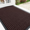 OLANLY Front Door Mat Indoor Outdoor Entrance, Waterproof Heavy Duty Doormat, Fade Resistant, Low Profile, Easy Clean Patio Porch Welcome Floor Mats for Entry, 35x23, Brown