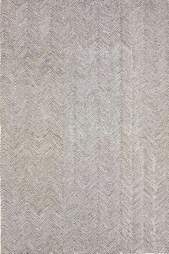 Modern Herringbone Chevron Collection Handcrafted Wool Area Rug - Durable, Zigzag Pattern, for High Traffic, Contemporary Design for Living Room, Bedroom, Dining Room Decor (Dark Olive, 9' x 12')
