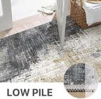 GENIMO Washable Area Rugs for Living Room, 10x14 Modern Non Slip Rugs, Low Pile Lightweight Soft Print Rug for Bedroom, Dining Room, Home Office, Washed Livid