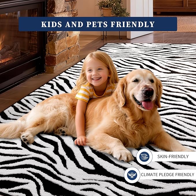 YIHOUSE 2×3 Ft Area Rugs, Abstract Washable Rug, Black and White Mordern Carpet, Soft Rugs Nonslip Throw Non-Shedding, for Bedroom Bedside, Laundry Room, Entryway, Indoor Home Decor