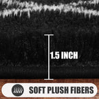 ONASAR Large Area Rugs for Living Room, 7x10 Black and White Rug, Boho Thick Floor Mat for Bedroom Home Decor Aesthetic, Soft Fuzzy Shaggy Plush Fluffy Geometric Carpet for Teen Dorm Classroom