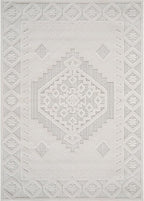 Modern Micro Loop Indoor Area Rugs for Living Room Bedroom Kitchen Geometric Trellis White 5x7 Luxury Durable Low and High Pile Non-Shedding Stain Resistant Soft Area Carpet 5 x 7