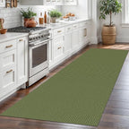 Braided Runner Rug 3x8 Ft Washable Runners for Hallways Non Slip Rubber Backed Kitchen Runners Cotton Entryway Runner Indoor, Woven Floor Carpet for Hall Kitchen Bedroom, Green
