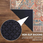 Keen Home Design 2x7 Rug - Machine Washable Runner Rug with Non-Slip Backing, Ideal for Hallway, Entryway, Kitchen, Laundry Room - Vintage, Easy Clean, Durable, Low Pile Rug - (2'6" x 7')