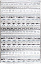Alfa Rich 4x6 Blue Gray White Washable Area Rugs for Living Room Bedroom Kitchen Cotton Decor Rug