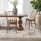 LUMI 8x12 Washable Area Rug for Living Room, Ultra Soft Traditional Rugs Non Slip with Rubber Backing, Low Profile, High Traffic, Stain Resistant Carpets, Ideal for Bedroom, Dining Room, Indoor