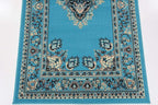 Unique Loom Reza Collection Traditional Persian Style Area Rug, 3 ft x 16 ft 5 in, Turquoise/Ivory