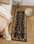 Unique Loom Sialk Hill Collection Area Rug - Washington (2' 7" x 10' Runner Brown/Black)