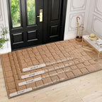 Front Door Mat Outside Entrance, Outdoor Indoor Door Mats for Entryway, Entrance, Entry, Patio, Waterproof Non Slip Doormat, Low-Profile, 31.5" × 39“, Brown