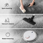 Zentavio Grey White Gradient Area Rugs for Living Room, Rugs for Bedroom 4x6 Fluffy Carpet Soft Shag Aesthetic Plush High Pile Gray Throw Rug for Nursery Kids Room Dorm