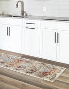 Unique Loom Isabella Collection Area Rug - Adjani (2' 7" x 16' 5" Runner, Ivory/ Beige)