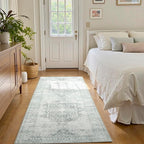 2x6 Area Rug,Boho Vintage Oriental Washable Rugs,Collapsible Area Rug for Bedroom, Entryway, Kitchen, Bathroom