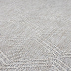 LUXE WEAVERS Modern Farmhouse Beige 5x7 Washable Area Rug, Anti-Slip Diamond Pattern Carpet