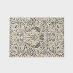 EVERGRACE Area Rugs for Living Room 5x7, Boho Floral Faux Wool Indoor Outdoor Rugs, Washable Rugs for Bedroom Dining Room Entryway Kitchen, Low Pile Floor Mat Carpet for Home Decor, Gray