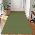 Braided Area Rug 3x5 Ft Washable Rugs for Entryway Non Slip Throw Rugs Boho Door Mat Indoor Entrance Cotton Kitchen Mats Woven Front Door Carpet for Foyer Living Room, Green