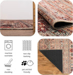 Keen Home Design 2x10 Rug - Machine Washable Runner with Non-Slip Backing, Ideal for Hallway, Entryway, Kitchen, Laundry Room - Vintage, Easy Clean, Durable, Low Pile Rug - (2'6" x 10')