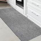 Ottomanson 2'7" x 6' Hallway Runner with Scraper Pile Extra Durable Non-Slip Rug Mat for Indoor & Outdoor Use - Ideal for Kitchen, Entryway, Patio & Garage - High-Traffic Carpet, Gray