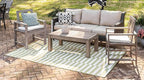 Unique Loom Outdoor Collection Classic Stripes, Transitional Indoor & Outdoor Area Rug, 8' 0 x 11' 0, Green/ Ivory