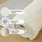 Andency 8x10 Area Rugs for Living Room, Cream Non-Slip Fluffy Soft Large Shag Bedroom Carpet, Big Indoor Thick Nursery Rug for Kids Dorm Home Decor Aesthetic