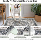 KOZYFLY Small Area Rug 2x3 Ft Rugs for Entryway Washable Boho Entry Rug Non Slip Door Mat Indoor Entrance Faux Wool Vintage Printed Kitchen Rug Throw Rugs for Entrance Kitchen, Black/Taupe/Beige