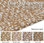 Collive Long Hallway Runner Rug 2.6' x 10', Washable Runner Indoor Entryway Rug, Tan/Cream Braided Woven Kitchen Runner Rugs Low-Profile Front Door Floor Carpet for Laundry Room Bedroom Doorway