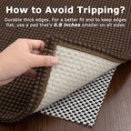 KOZYFLY Runners for Hallways 2x5 ft Washable Kitchen Runner Non Slip Rubber Backed Hall Runners Cotton Entryway Runner Rugs Floor Carpet for Indoor Backdoor Bedroom Kitchen, Reddish Brown/Coffee