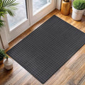 CAMILSON Modern Dark Gray Non Slip Door Mat Rug 2x3 Ultra Soft High Pile Entryway Rugs Non Skid Rubber Backing Durable & Easy to Clean Carpet for Kitchen Bathroom Indoor Use (2 x 3 Dark Gray)