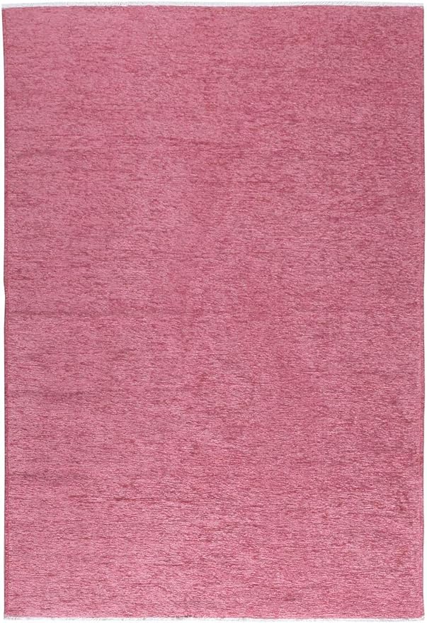 Alfa Rich 4x6 Dark Pink Washable Area Rugs for Living Room Bedroom Kitchen Girls Cotton Decor Rug