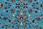 Unique Loom Sialk Hill Collection Area Rug - Washington (8' Round Turquoise/Black)
