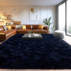 Area Rugs for Living Room, Soft Shaggy Carpets for Living Room, Fuzzy Rugs for Kids' Room, Perfect Decor for Modern Home Navy Blue 6x9 Feet