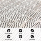 Rugshop Bohemian Stripe Lines Washable Non Slip Runner Rug 2' x 8' Ivory