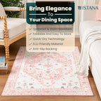 Istana 3x5 Area Rug - Pink Modern Rugs for Living Room 3x5 - Foldable Rugs for Bedroom/Living Room Rug - Stain Resistant Washable Rug - Eco-Friendly Small Area Rugs