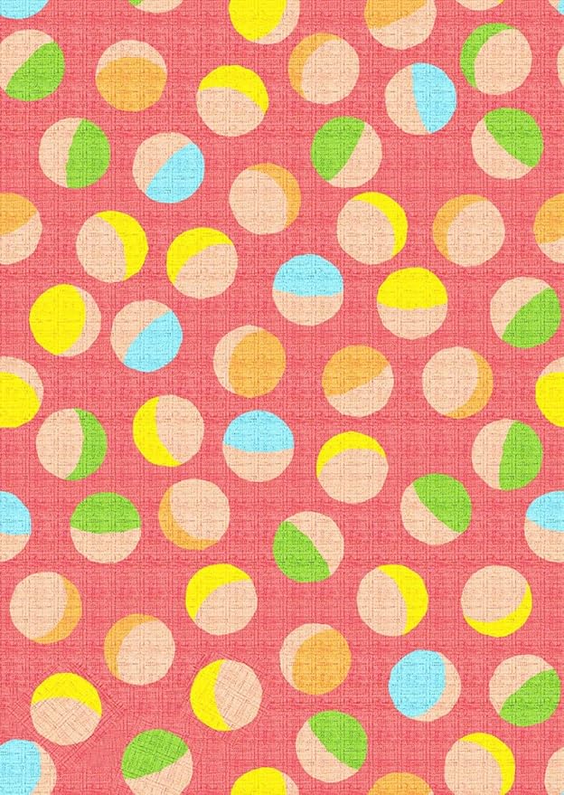 Retro Pink Yellow Green Polka Dot Texture Rug 8x10 Non Slip Washable Soft Area Rugs for Living Room Bedroom Nursery Room Stain Resistant Large Home Office Playroom Indoor Carpet