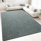 HQAYW 5x7 Area Rugs for Living Room Bedroom, Modern Thickened Memory Foam Soft Rug, Indoor Low Pile Minimalist Washable Non Slip Carpets for Kids Girls Boys Nursery Dorm Home Decor, Grey Green