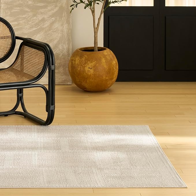 Nourison Home Nordic Taupe 5' x 7' Area Rug - Easy Clean, Non Shedding, Bed Room, Living Room, Dining Room, Kitchen (5' x 7')