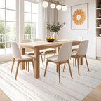 Nakagishi 10x12 Area Rug Living Room: Washable Boho Large Neutral Modern Soft Stain Resistant Farmhouse Indoor Floor Rug Non Slip Accent Carpet for Bedroom Nursery Kids Playroom Office- Brown