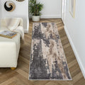 LUXE WEAVERS Euston Collection Gray-Gray 2x7 Modern Abstract Area Rug