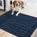 COSY HOMEER-Door-Mat Dirt Trapper Entryway Rugs 20"x32" Non Slip Washable Entrance Mats Absorbent Welcome Mat Low Profile Dog Door Mats for Front Back Doomats and Wet Shoes,Navy Blue