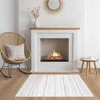 Nakagishi 2X3 Rug Washable Area Rug: Small Soft Boho Farmhouse Neutral Moroccan Non Slip Indoor Low Pile Accent Floor Throw Carpet for Bedroom Bathroom Entryway Kitchen Hallway Closet Home Door - Grey