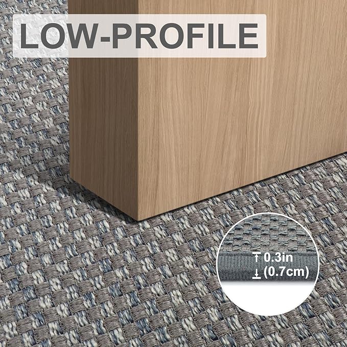 LEKEEPGO Door Mat 36"x59", Non Slip Door Mat Indoor Entrance, Rubber Backing Front Indoor Door mats Washable Absorbent Low-Profile Entryway Entry Resist Dirt Inside Door Mats, Light Grey