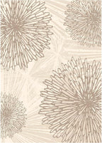 WITSHOCK 5x7 Area Rugs for Living Room: Beige Floral Washable Rugs for Bedroom Dining Room Office Nursery Modern Non-Slip Stain Resistant Low Pile Home Decor（Beige/Brown,5'x7'）