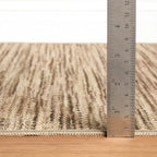 Dash & Albert Clay Natural Machine Washable Rug, 4 X 6 Feet, Natural Stripe Pattern