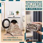 Istana Hallway Runner Rug 2x8 – Olive/Charcoal Entryway Rug -Silk's Soft Touch Runners for Hallways - Stylish Kitchen Runner Rug Non Slip
