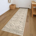 KILOCOCO Hallway Runner Rug 2'x7' Runners for Hallways Washable Runner Rug Non Slip Rubber Backed Low-Pile Runners for Bedroom Kitchen Living Room Laundry Room Boho Rugs, Beige/Gray/Green