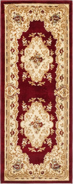 Rugs.com Chateau Collection Rug – 2' x 5' 3 Runner Red Medium Rug Perfect for Hallways, Entryways