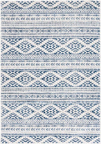 SAFAVIEH Tulum Collection Accent Rug - 2' x 4', Ivory & Navy, Moroccan Boho Tribal Design, Non-Shedding & Easy to Clean, Ideal for Front Door, Kitchen, Entryway, Foyer (TUL272D)